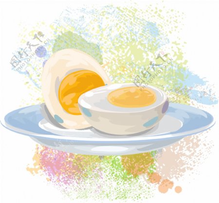 水彩鸡蛋