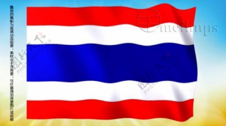 动态前景旗帜飘扬188泰国国旗
