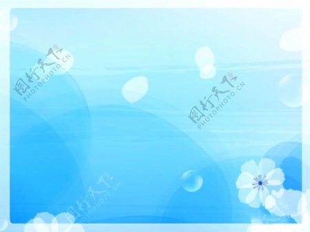 浅蓝色花朵背景图