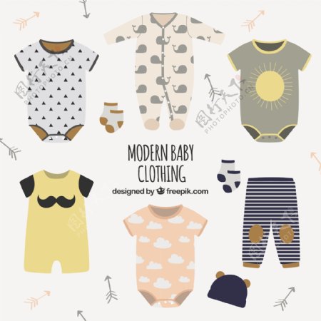 现代的婴儿服装