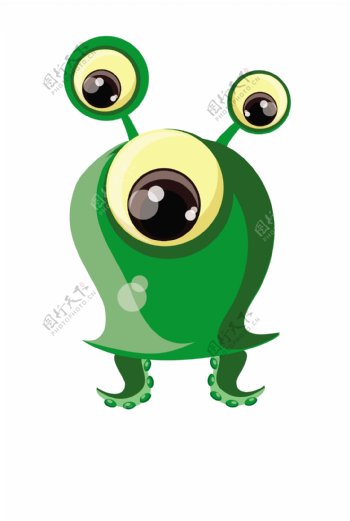 绿色大眼怪物EPS