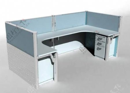 中国资源逻辑洋行书桌桌子家具模型