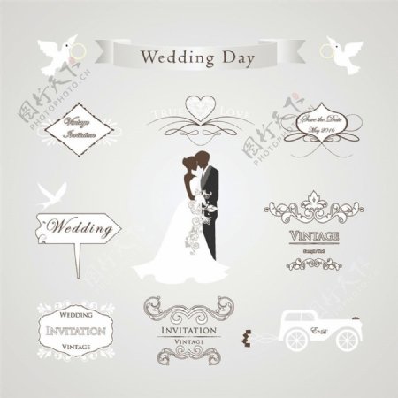欧式婚礼图标设计图片
