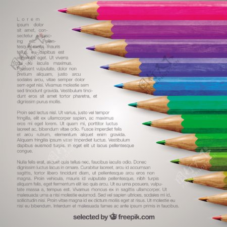 彩色铅笔模板