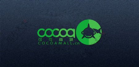 品牌标志扁平化鲨鱼cocoa图标