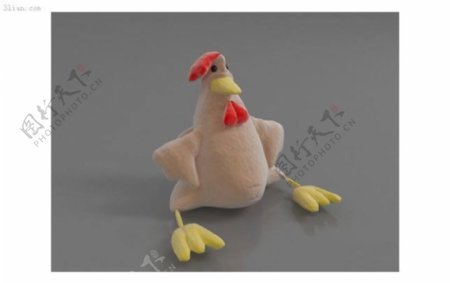 公鸡3D模型