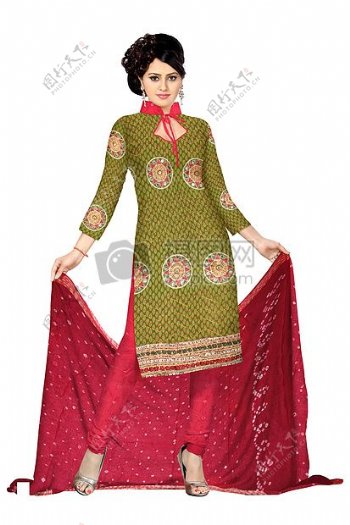 传统的印度女人服装