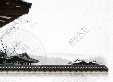 中国风屋檐图片