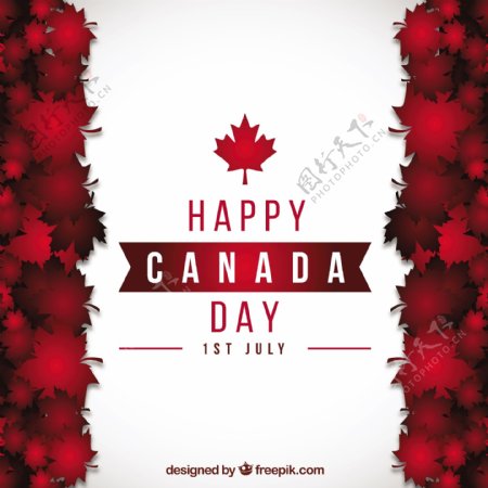 写实的加拿大国庆日背景