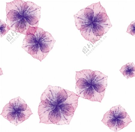 紫色花瓣装饰图案矢量素材下载