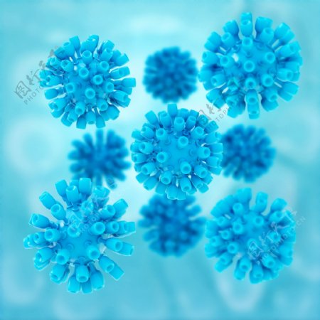 蓝色病毒图片