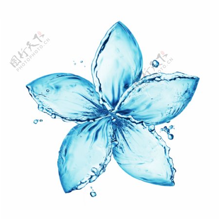 创意水组成的花瓣图案高清图片下载