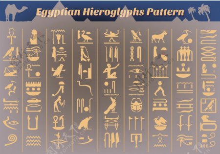 免费的古埃及象形文字的载体