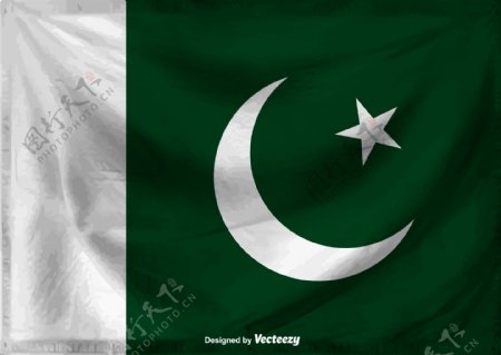 巴基斯坦矢量背景国旗