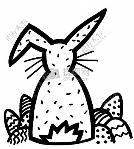 复活节兔子画像