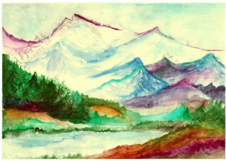 彩绘的大山