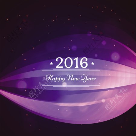 摘要新的2016年紫色背景