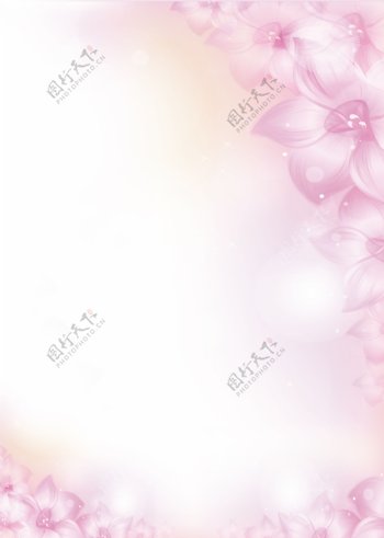 花朵高光粉色淡雅背景素材