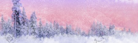 冬季雪景主题全屏背景素材13