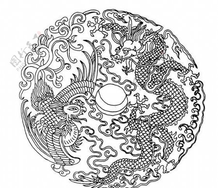 元明时代矢量版画古典图案矢量中华五千年AI源文件0030
