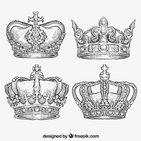 手工绘制的皇家冠