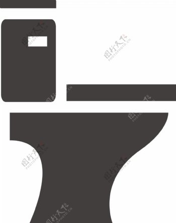 厕所字形图标
