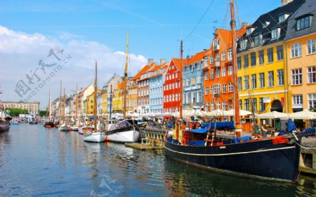 丹麦自然风景和城市风景