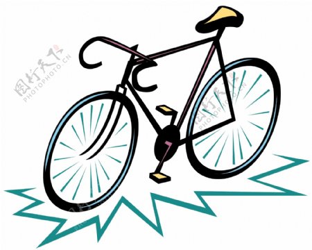 自行车交通工具矢量素材EPS格式0031