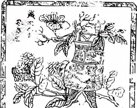 清代下版画装饰画中华图案五千年矢量AI格式1049