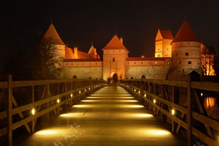 ampgt城堡夜景背景图片