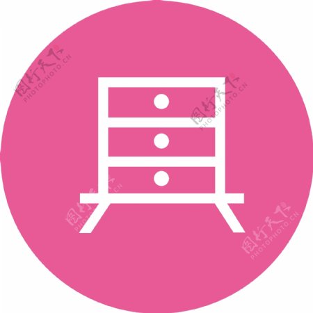 粉色背景柜子图标
