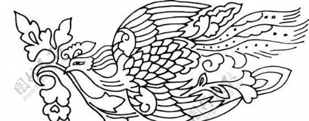 凤凰凤纹图案鸟类装饰图案矢量素材CDR格式0099