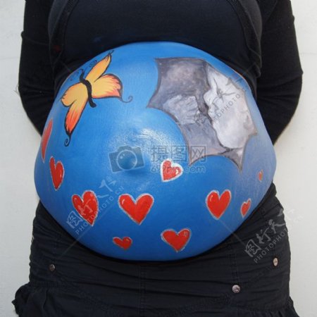 孕妇的肚皮画