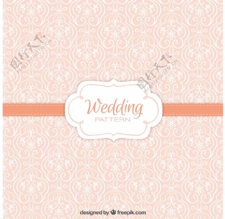 欧式甜美花纹底纹婚礼背景图案