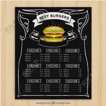 汉堡菜单模板