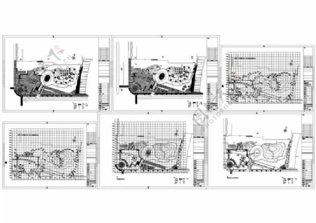 公园施工广场平面CAD图纸