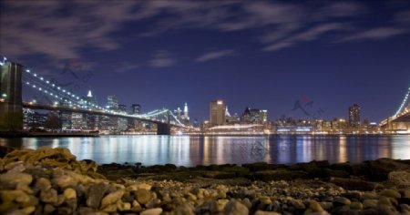 城市港口港口夜景