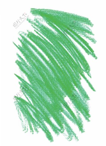 手绘绿色线条元素