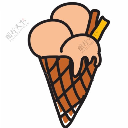 网页UI食品美食雪糕icon图标设计