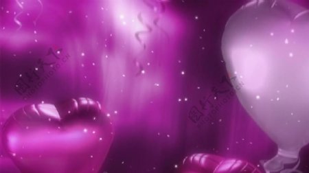粉紫色气球节日庆祝飞扬视频素材