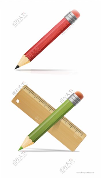 学习用品铅笔尺子icon图标