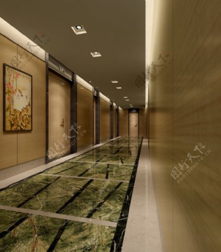 商业空间酒店走廊玄关模型