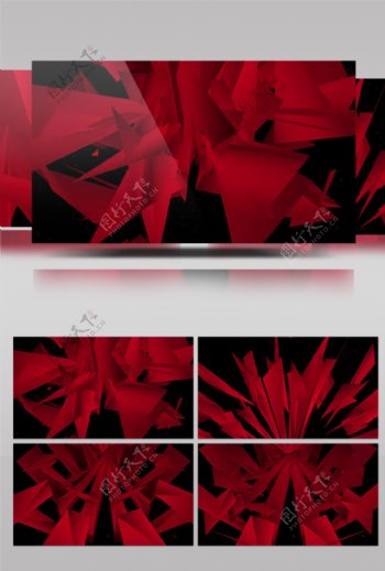 红色折纸动态视频素材