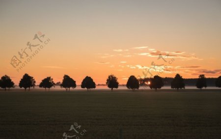 夕阳下的草原美景