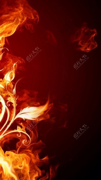 红色火焰H5背景素材