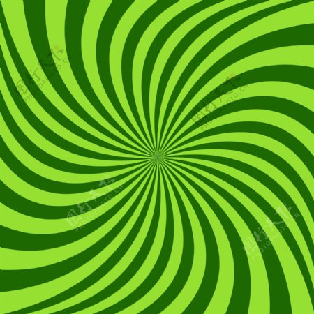 从绿色旋转射线螺旋射线背景矢量设计