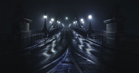 城市大桥桥头摄影