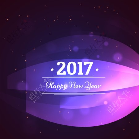 紫色灯新年背景矢量素材