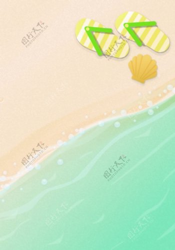 沙滩背景模板