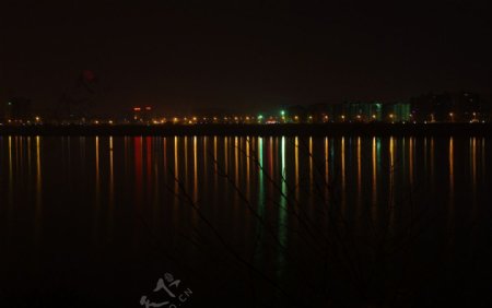 长沙江边夜景
